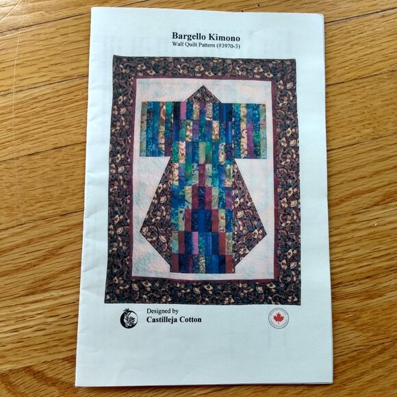 Bargello Kimono Wall Quilt Sewing Pattern Quilting 29x39 Castilleja Cotton - Picture 1 of 7